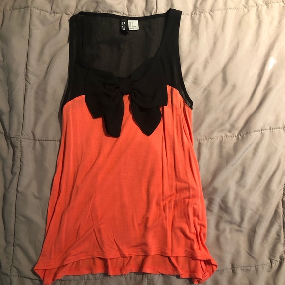 H&M Divided Orange Bow Top 2 - Picture 5 of 5